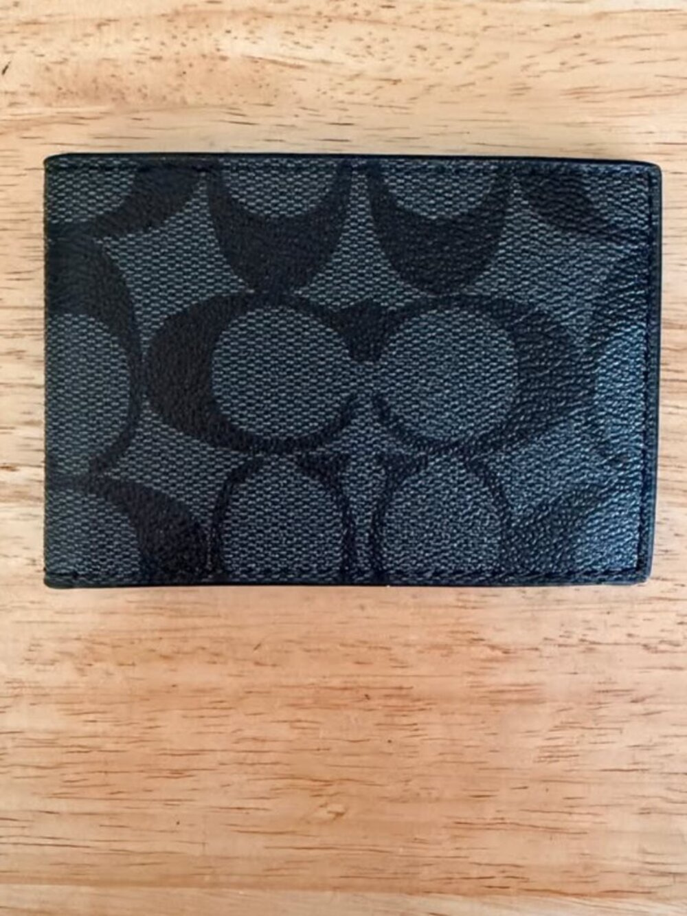 Coach Compact Billfold Wallet In Signature Canvas